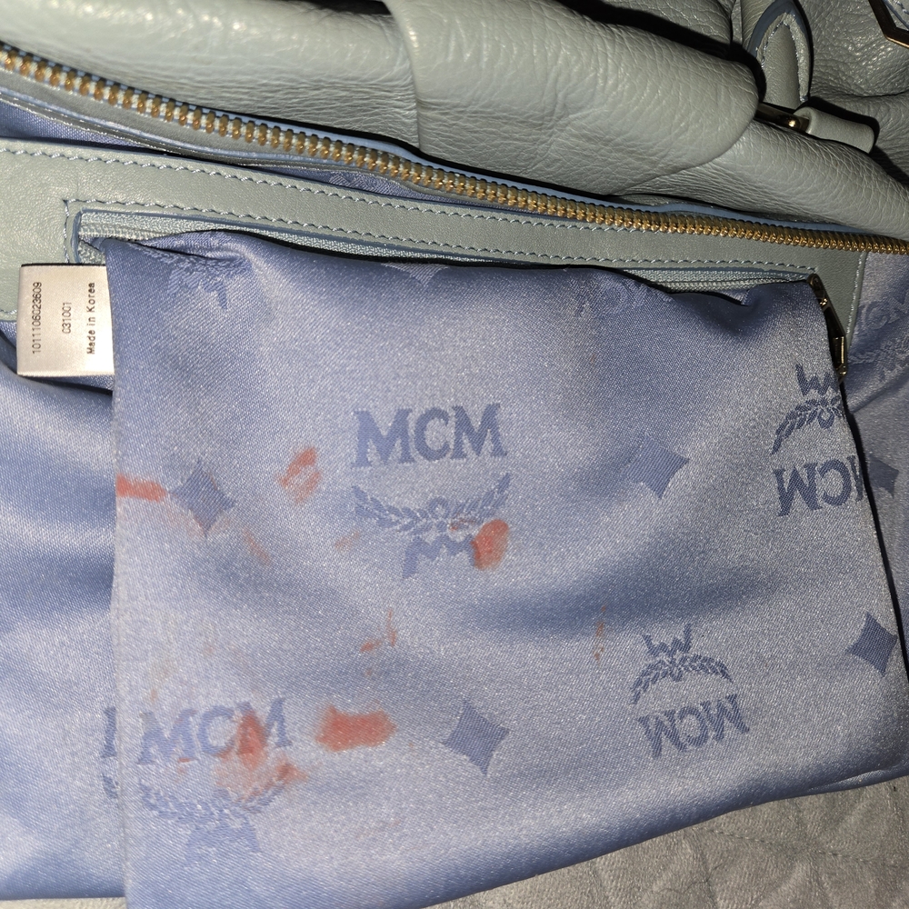 MCM Blue Leather Women's Bag - Picture 6 of 14
